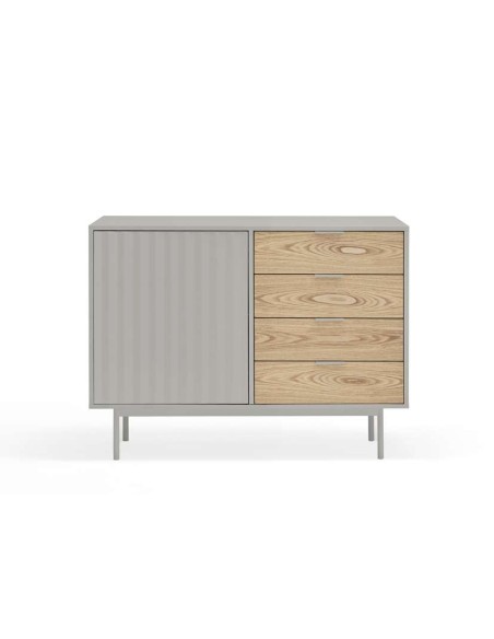 Aparador SIERRA 108x47 cm, DM Gris Claro / Roble - Teulat. Vackart