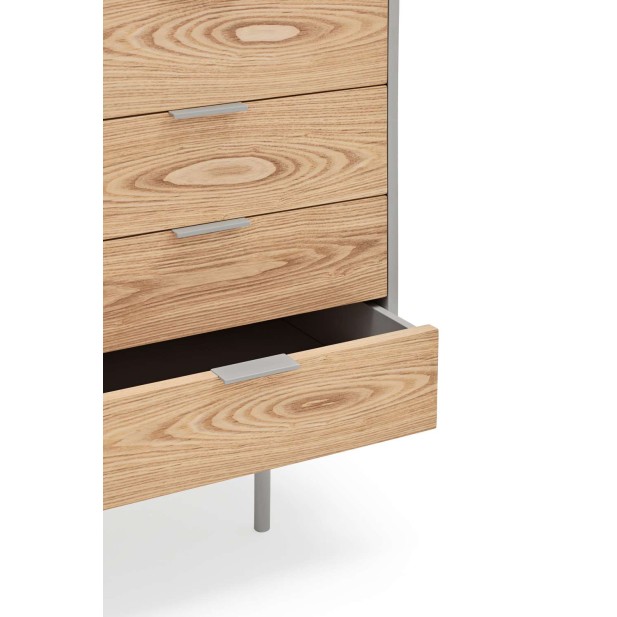 Aparador SIERRA 159x47 cm, DM Gris Claro / Roble - Teulat. Vackart