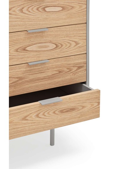 Aparador SIERRA 159x47 cm, DM Gris Claro / Roble - Teulat. Vackart