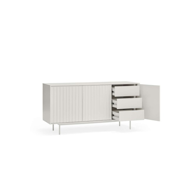 Aparador SIERRA 159x47 cm, DM Blanco / Metal - Teulat. Vackart Aparador SIERRA 159x47 cm, DM Blanco / Metal - Teulat. Vackart