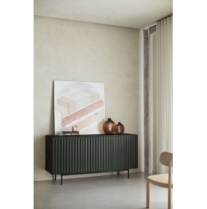 Aparador SIERRA 159x47 cm, DM Negro / Metal - Teulat. Vackart 2