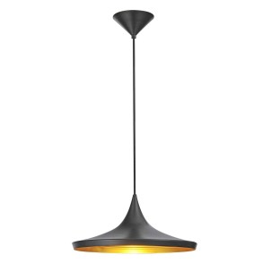 Lámpara Wide Acero Negro, inspiración diseño Tom Dixon, lámpara de diseño, elegante y moderna
