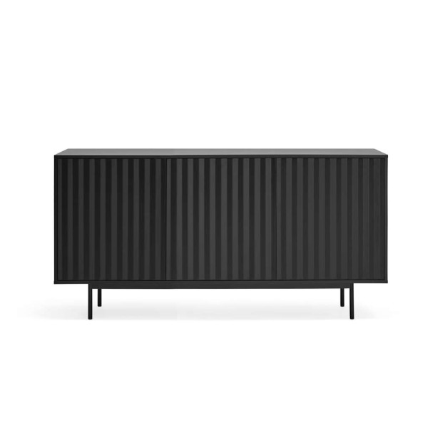Aparador SIERRA 159x47 cm, DM Negro / Metal - Teulat. Vackart