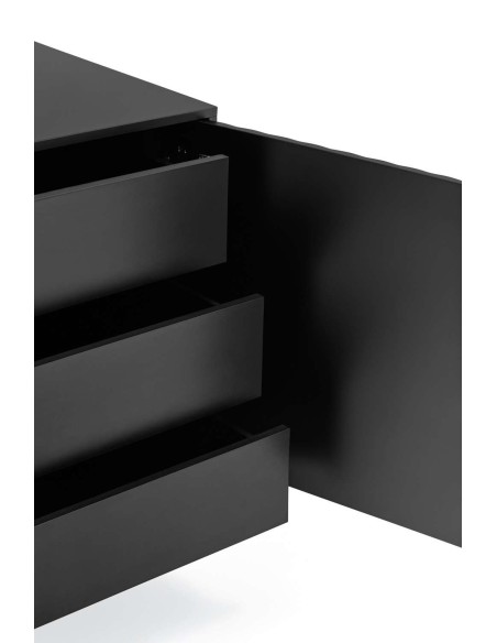 Aparador SIERRA 211x47 cm, DM / Metal Negro - Teulat. Vackart