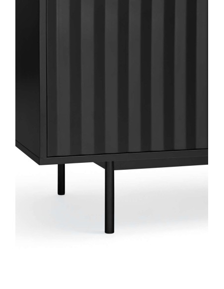 Aparador SIERRA 211x47 cm, DM / Metal Negro - Teulat. Vackart