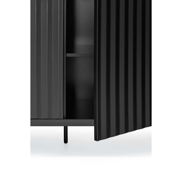 Aparador SIERRA 211x47 cm, DM / Metal Negro - Teulat. Vackart