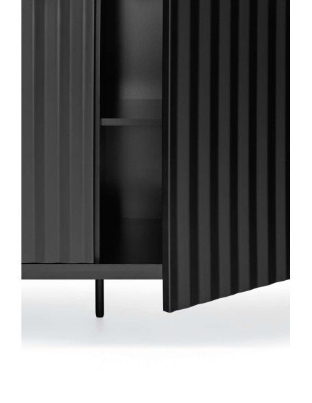 Aparador SIERRA 211x47 cm, DM / Metal Negro - Teulat. Vackart