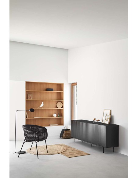 Aparador SIERRA 211x47 cm, DM / Metal Negro - Teulat. Vackart