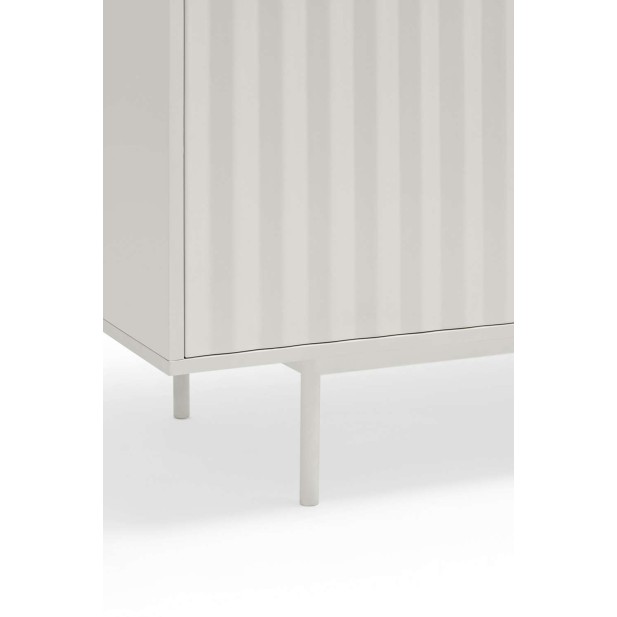 Aparador SIERRA 211x47 cm, DM / Metal Blanco - Teulat. Vackart