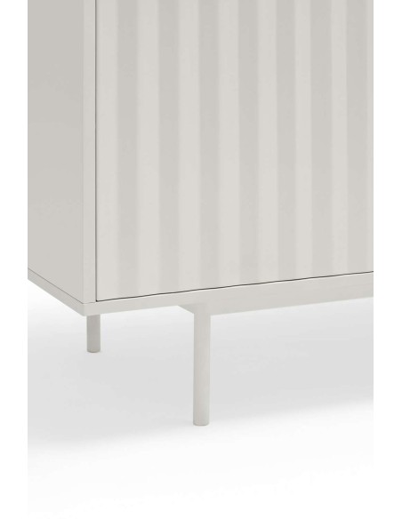 Aparador SIERRA 211x47 cm, DM / Metal Blanco - Teulat. Vackart