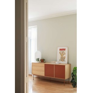 Aparador YOKO 180x45 cm, DM Teja / Roble - Teulat. Vackart 2