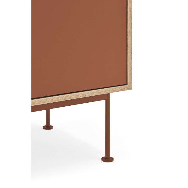 Aparador YOKO 180x45 cm, DM Teja / Roble - Teulat. Vackart