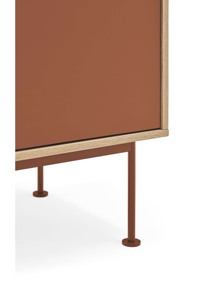 Aparador YOKO 180x45 cm, DM Teja / Roble - Teulat. Vackart