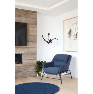 Butaca SADIRA, Textil Azul Petróleo / Metal Negro - Teulat. Vackart 2