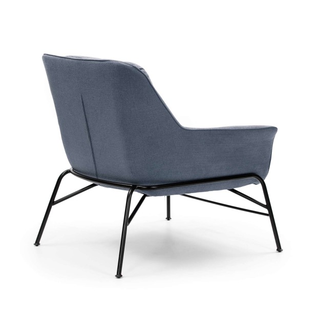 Butaca SADIRA, Textil Azul Petróleo / Metal Negro - Teulat. Vackart Butaca SADIRA, Textil Azul Petróleo / Metal Negro - Teulat. Vackart