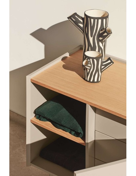 Cómoda OTTO 88x48 cm, DM Arena / Chapa Natural - Teulat. Vackart