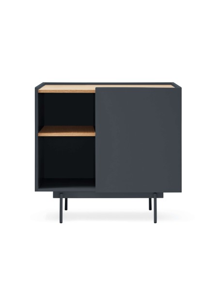 Cómoda OTTO 88x48 cm, DM Gris Antracita / Natural - Teulat. Vackart