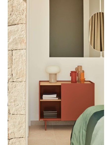 Cómoda OTTO 88x48 cm, DM Teja / Chapa Natural - Teulat. Vackart