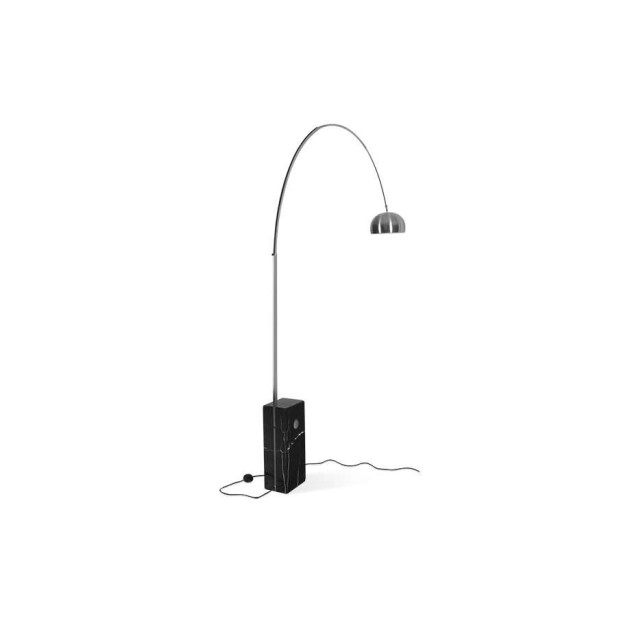Lámpara Arita marmol negro Inspiración Flos Arco Lamp Achille Castiglioni