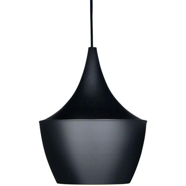 Lámpara Amsti Acero Negro Inspiración Beat Fat de Tom Dixon, de Techo