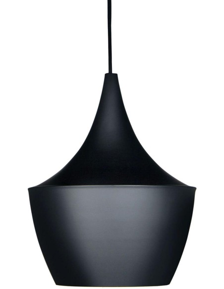 Lámpara Amsti Acero Negro Inspiración Beat Fat de Tom Dixon, de Techo