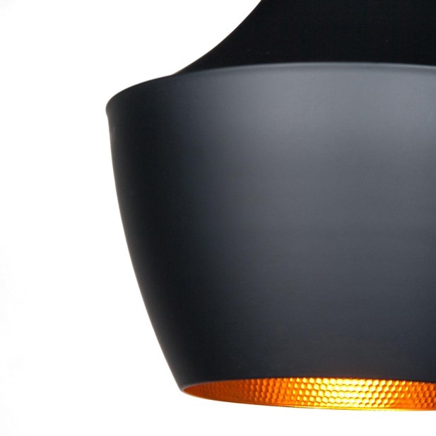 Lámpara Amsti Acero Negro Inspiración Beat Fat de Tom Dixon, de Techo Lámpara Amsti Acero Negro Inspiración Beat Fat de Tom Dixon, de Techo