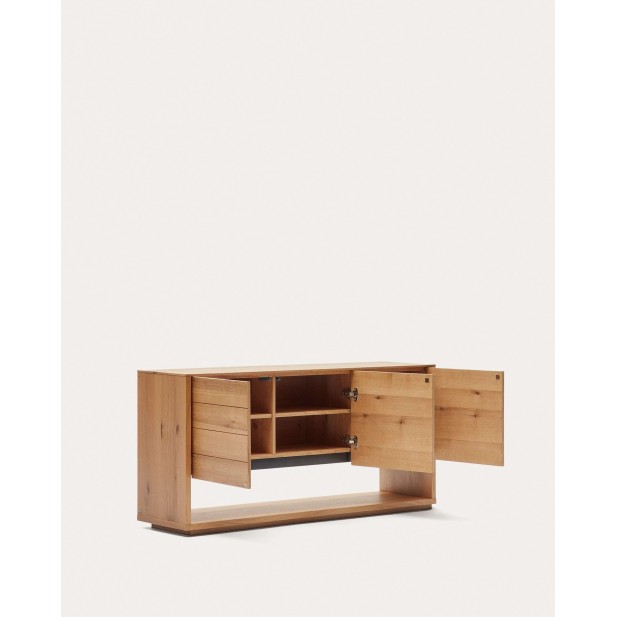 Aparador Alguema 3P, chapa roble 151x74 cm Kave. Vackart M0100006MM40