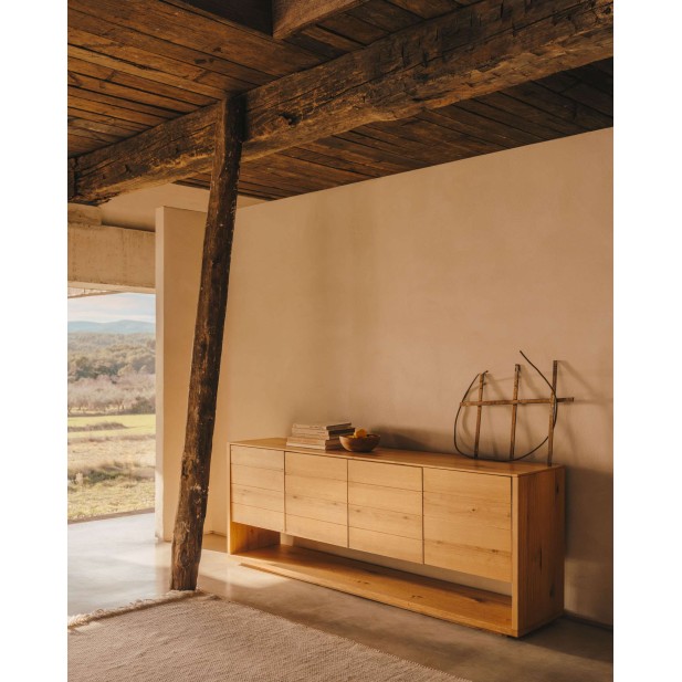 Aparador Alguema 4P chapa roble 200x74 cm - Kave. Vackart M0100005MM40