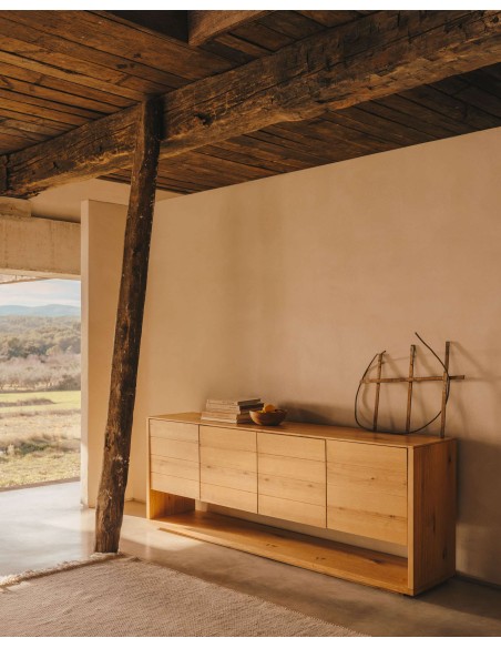 Aparador Alguema 4P chapa roble 200x74 cm - Kave. Vackart M0100005MM40