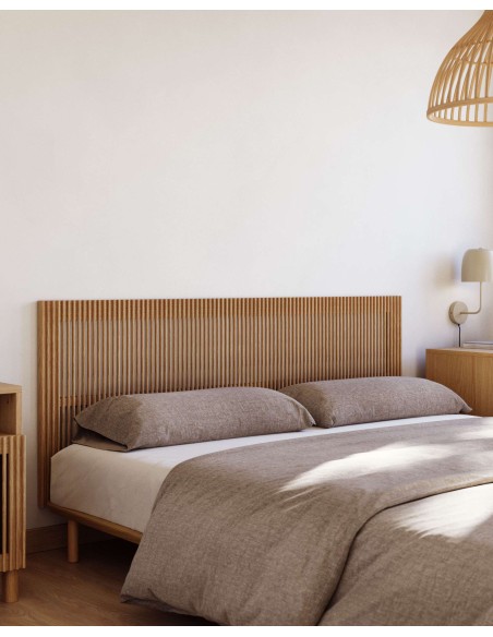 Cabecero Beyla de madera maciza de fresno para cama de 160 cm FSC 100% - Kave Home