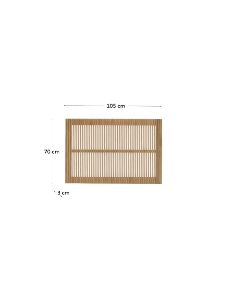 Cabecero Beyla de madera maciza de fresno para cama de 90 cm FSC 100% - Kave Home