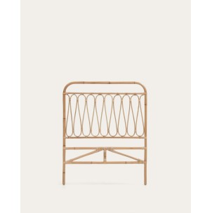 Cabecero Caterina de ratán con acabado natural para cama de 90 cm - Kave Home. K0100004FN46, Vackart. Cabecero de cama de estilo Colonial
