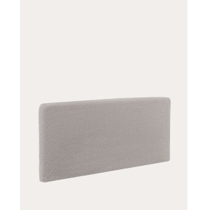 Cabecero desenfundable Dyla de borreguito gris claro para cama de 160 cm - Kave Home. D042J14, Vackart. Cabecero de cama de estilo Rústico
