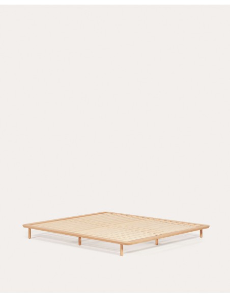 Cama Anielle de madera maciza de fresno para colchón de 160 x 200 cm - Kave Home