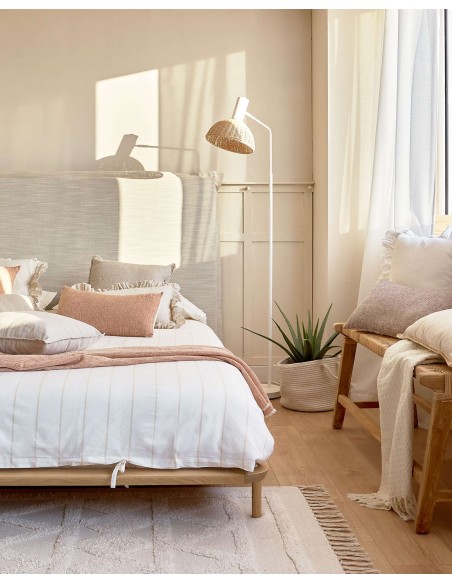 Cama Anielle de madera maciza de fresno para colchón de 160 x 200 cm - Kave Home