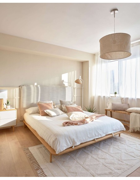 Cama Anielle de madera maciza de fresno para colchón de 160 x 200 cm - Kave Home