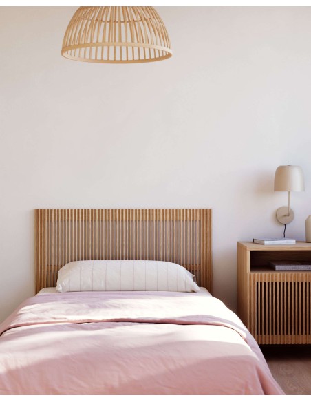 Cama Anielle de madera maciza de fresno para colchón de 90 x 200 cm - Kave Home