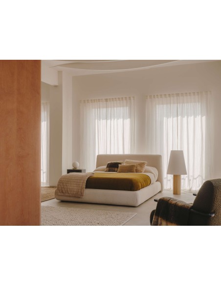 Cama desenfundable Martina de borreguito crudo para colchón de 180 x 200 cm - Kave Home