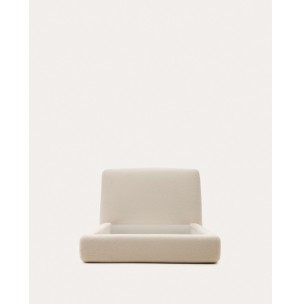 Cama Martina, borreguito crudo colchón 90x200 cm - Kave. N03010HI39