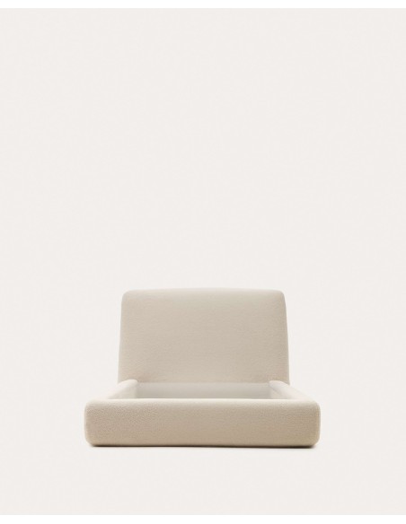 Cama Martina, borreguito crudo colchón 90x200 cm - Kave. N03010HI39