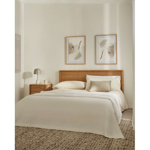 Cama Lenon de madera y chapa de roble...