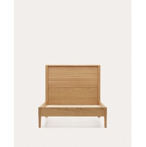 Cama Lenon, madera y roble colchón 90x200 cm FSC - Kave. N0100011MM40