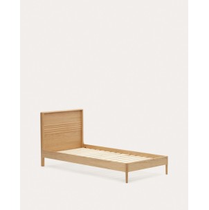 Cama Lenon, madera y roble colchón 90x200 cm FSC - Kave. N0100011MM40 2