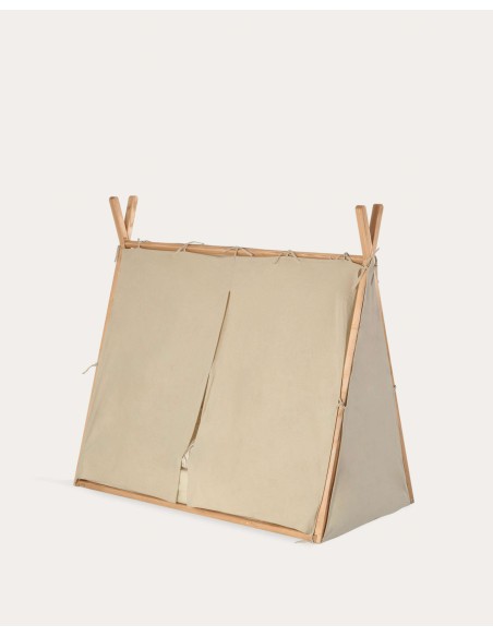 Cama tipi Maralis de madera maciza de haya con acabado natural para colchón de 70 x 140 cm - Kave Home