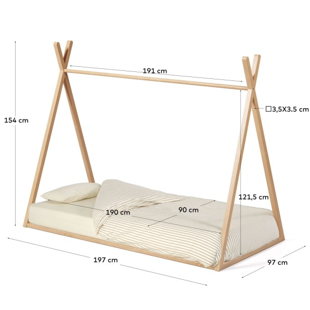 Cama tipi Maralis madera maciza de... Cama tipi Maralis madera maciza de...