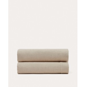 Colcha Bedar 100% algodón beige para cama de 150/160 cm - Kave Home. X0300020JJ12, Vackart. Colcha de estilo Colonial