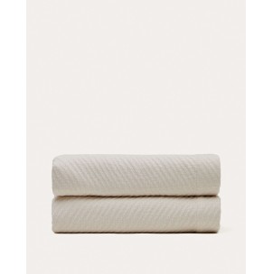 Colcha Bedar de algodón beige para cama de 90/135 cm - Kave Home. X0300023JJ12, Vackart. Colcha de estilo Colonial
