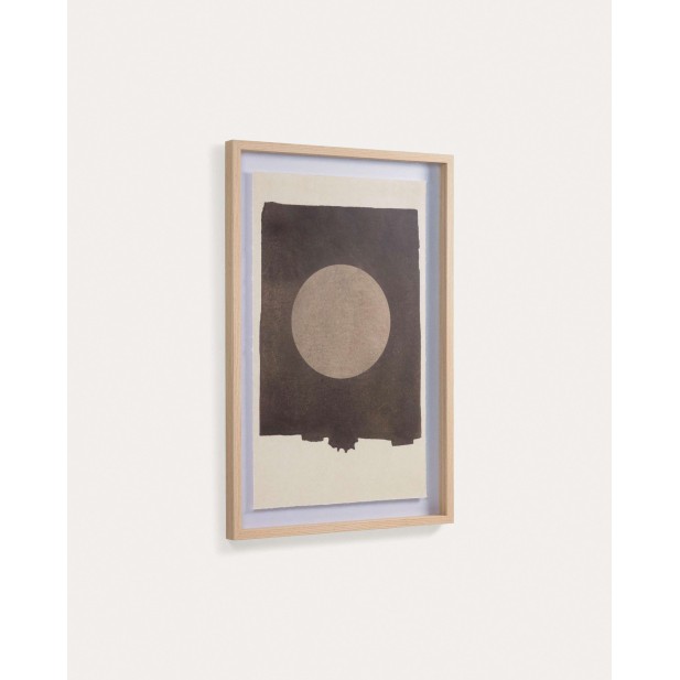 Cuadro Naira círculo negro 60x90 cm - Kave Home. Vackart AA9932