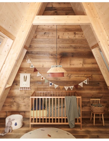 Cuna Shantal de madera maciza de haya acabado blanco 60 x 120 cm - Kave Home