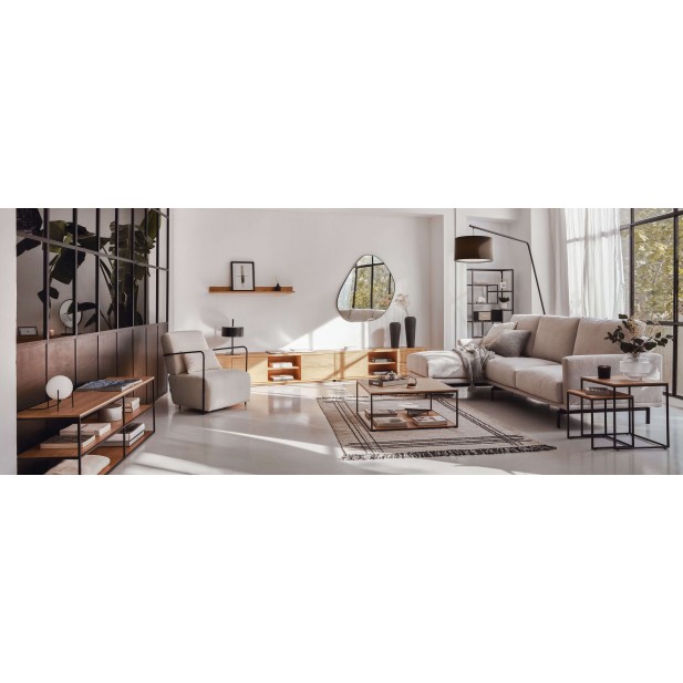 Espejo Anera de metal negro 84 x... Espejo Anera de metal negro 84 x...